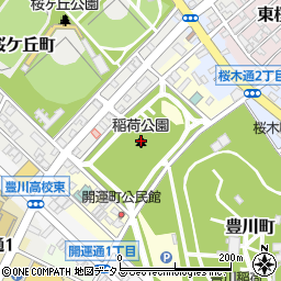 稲荷公園周辺の地図