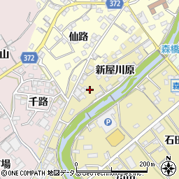 愛知県豊川市為当町新屋川原周辺の地図