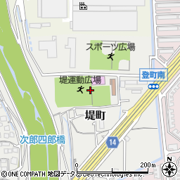 大阪府高槻市堤町周辺の地図