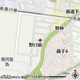 愛知県豊川市白鳥町野口前周辺の地図