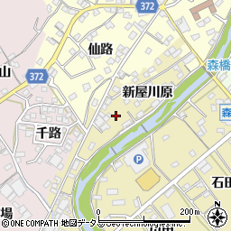 愛知県豊川市為当町新屋河原周辺の地図