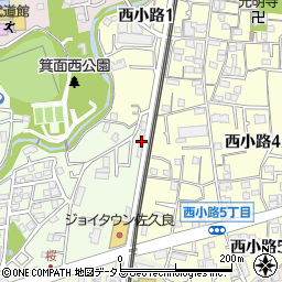 読売新聞箕面中央ＹＣ周辺の地図