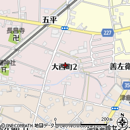 静岡県藤枝市大西町周辺の地図