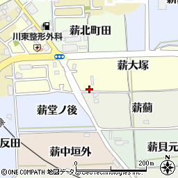京都府京田辺市薪大塚12周辺の地図