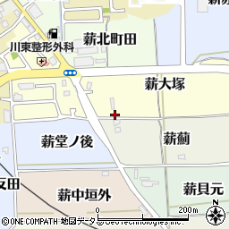 京都府京田辺市薪大塚13-3周辺の地図