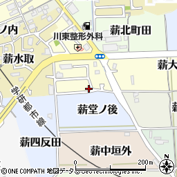 京都府京田辺市薪茶屋前13-6周辺の地図