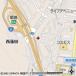 兵庫県姫路市広畑区西蒲田1707周辺の地図