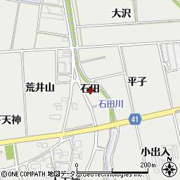 愛知県西尾市吉良町津平石田周辺の地図
