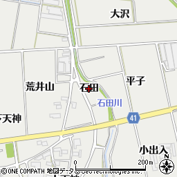 愛知県西尾市吉良町津平（石田）周辺の地図