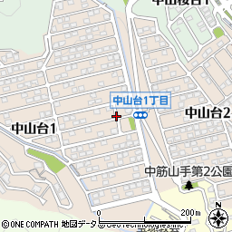 兵庫県宝塚市中山台周辺の地図
