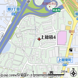 大阪府茨木市上穂積4丁目周辺の地図