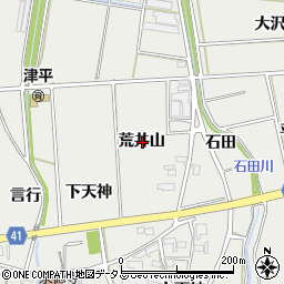 愛知県西尾市吉良町津平荒井山周辺の地図