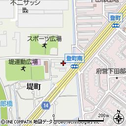 大阪府高槻市堤町15周辺の地図