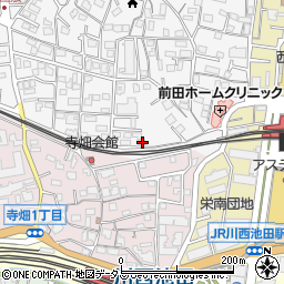 兵庫県川西市花屋敷1丁目24-3周辺の地図