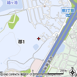 大阪府茨木市郡周辺の地図