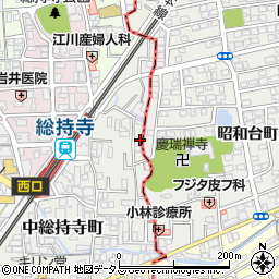 大阪府茨木市中総持寺町13周辺の地図