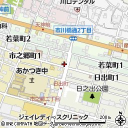 兵庫県姫路市市之郷町1丁目1周辺の地図