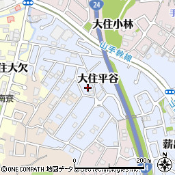 京都府京田辺市大住平谷周辺の地図