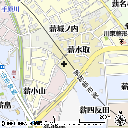京都府京田辺市薪水取15周辺の地図