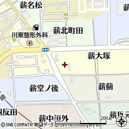 京都府京田辺市薪大塚10周辺の地図