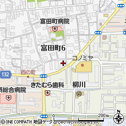 ピザハット　富田店周辺の地図