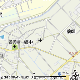 愛知県西尾市八ケ尻町郷中123-3周辺の地図