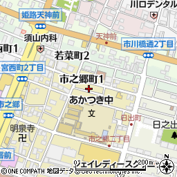 兵庫県姫路市市之郷町1丁目22周辺の地図