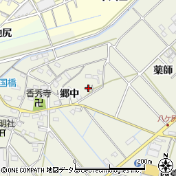 愛知県西尾市八ケ尻町郷中122周辺の地図