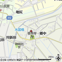 愛知県西尾市八ケ尻町郷中81周辺の地図