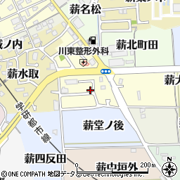 京都府京田辺市薪茶屋前15周辺の地図