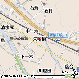 愛知県額田郡幸田町深溝矢崎橋周辺の地図