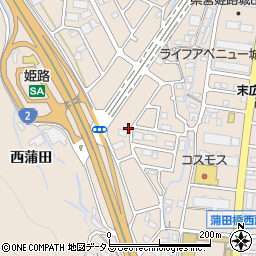 兵庫県姫路市広畑区西蒲田1706周辺の地図