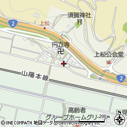 兵庫県相生市若狭野町上松71周辺の地図
