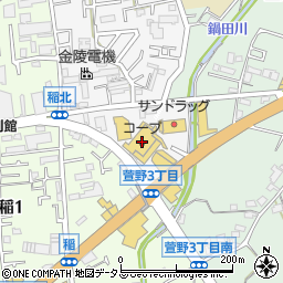 パンタジー　箕面中央店周辺の地図