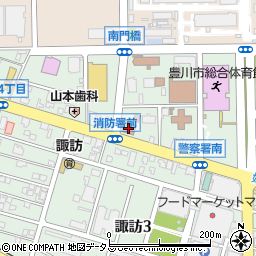 豊川市消防本部火災お問い合わせ専用周辺の地図