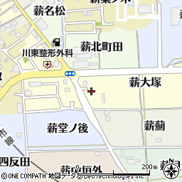 京都府京田辺市薪大塚11周辺の地図