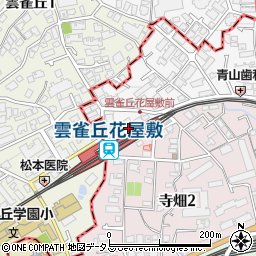 兵庫県川西市花屋敷2丁目9周辺の地図