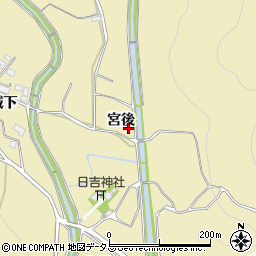 愛知県豊橋市石巻萩平町宮後周辺の地図