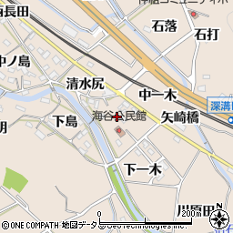 愛知県額田郡幸田町深溝上一木周辺の地図