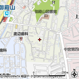 大阪府枚方市御殿山町周辺の地図