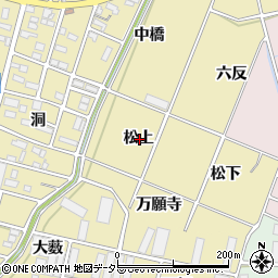 愛知県豊川市谷川町松上周辺の地図