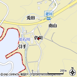 愛知県額田郡幸田町逆川仍川周辺の地図