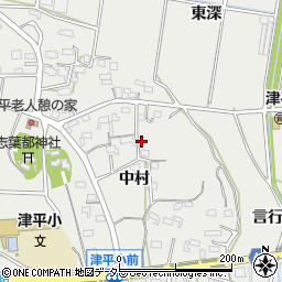 愛知県西尾市吉良町津平周辺の地図
