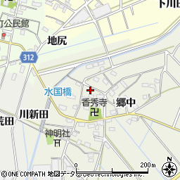 愛知県西尾市八ケ尻町郷中82周辺の地図