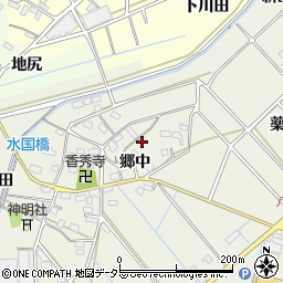 愛知県西尾市八ケ尻町郷中120周辺の地図