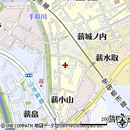 京都府京田辺市薪小山周辺の地図