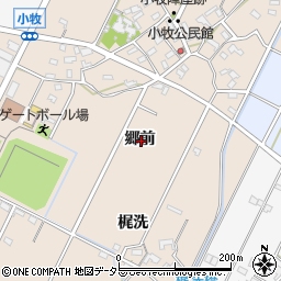 愛知県西尾市吉良町小牧郷前周辺の地図