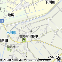 愛知県西尾市八ケ尻町郷中109周辺の地図