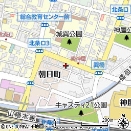 兵庫県姫路市朝日町56周辺の地図