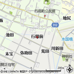 愛知県西尾市一色町開正行用前周辺の地図